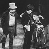 (R-L) David Threlfall, Roger Rees and Christopher Benjamin in a scene from the Broadway production of the play "The Life And Adventures Of Nicholas Nickleby".