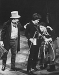 (R-L) David Threlfall, Roger Rees and Christopher Benjamin in a scene from the Broadway production of the play "The Life And Adventures Of Nicholas Nickleby".
