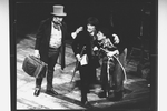 (R-L) David Threlfall, Roger Rees and Christopher Benjamin in a scene from the Broadway production of the play "The Life And Adventures Of Nicholas Nickleby".