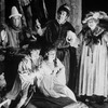 Roger Rees (3L) in a scene from the Broadway production of the play "The Life And Adventures Of Nicholas Nickleby".