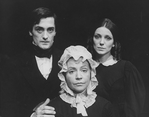 (L-R) Roger Rees, Priscilla Morgan and Emily Richard in a scene from the Broadway production of the play "The Life And Adventures Of Nicholas Nickleby".