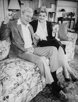 Angela Lansbury and John McMartin in a scene from the Broadway production of the play "A Little Family Business"