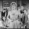 Angela Lansbury (C) making a peace sign in a scene from the Broadway production of the play "A Little Family Business"