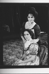(T-B) Elizabeth Taylor and Ann Talman in a scene from the Broadway revival of the play "The Little Foxes"