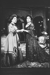 (R-L) Elizabeth Taylor and Maureen Stapleton in a scene from the Broadway revival of the play "The Little Foxes"