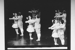 Bebe Neuwirth (2R) dancing in a scene from the Broadway revival of the musical "Little Me"