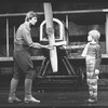 (L-R) Michael York and Anthony Rapp in a scene from the Broadway production of the musical "The Little Prince And The Aviator"