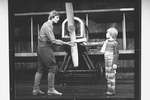 (L-R) Michael York and Anthony Rapp in a scene from the Broadway production of the musical "The Little Prince And The Aviator"