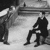 (R-L) Ben Cross and Josef Sommer in a scene from the American Place Theatre production of the play "Lydie Breeze"