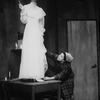 (L-R) Calista Flockhart and Randy Danson in a scene from the NY Theatre Workshop production of the play "Mad Forest"