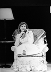 Joan Allen talking on the telephone in a scene from the NY Shakespeare Festival production of the play "The Marriage Of Bette And Boo"