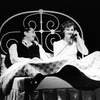 Graham Beckel and Joan Allen in bed in a scene from the NY Shakespeare Festival production of the play "The Marriage Of Bette And Boo"