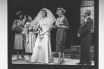 (R-L) Bill McCutcheon, Patricia Falkenhain, Joan Allen, Kathryn Grody and Mercedes Ruehl in a scene from the NY Shakespeare Festival production of the play "The Marriage Of Bette And Boo"