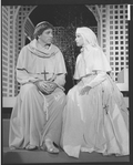 Mary Elizabeth Mastrantonio and John Getz in a scene from the NY Shakespeare Festival Central Park production of the play "Measure For Measure"