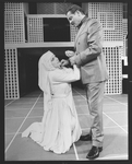 Mary Elizabeth Mastrantonio and Richard Jordan in a scene from the NY Shakespeare Festival Central Park production of the play "Measure For Measure"