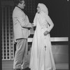 Mary Elizabeth Mastrantonio and Richard Jordan in a scene from the NY Shakespeare Festival Central Park production of the play "Measure For Measure"