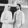 Mary Elizabeth Mastrantonio (L) in a scene from the NY Shakespeare Festival Central Park production of the play "Measure For Measure"