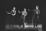 (L-R) Ann Morrison, Lonny Price and Jim Walton in a scene from the Broadway production of the musical "Merrily We Roll Along".