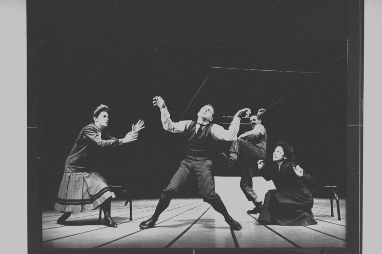 (L-R) Madeleine Potter, Mikhail Baryshnikov, Rene Auberjonois and Laura ...