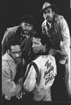 Mansoor Najee-Ullah, Richard Gant, Dorian Harewood and Brent Jennings in the stage production The Mighty Gents