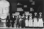 Richard Chamberlain (3L) in a scene from the Broadway revival of the musical "My Fair Lady".