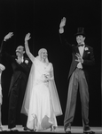 Tommy Tune and Twiggy getting married in a scene from the Broadway production of the musical "My One And Only"