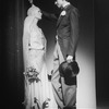 Tommy Tune and Twiggy getting married in a scene from the Broadway production of the musical "My One And Only"