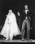 Tommy Tune and Twiggy getting married in a scene from the Broadway production of the musical "My One And Only"