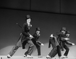 Tommy Tune (L) in a scene from the Broadway production of the musical "My One And Only"