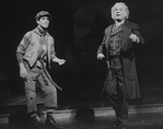 George Rose (R) in a scene from the Broadway production of the musical "The Mystery Of Edwin Drood".