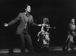(L-R) Betty Buckley, Patti Cohenour and John Herrera in a scene from the Broadway production of the musical "The Mystery Of Edwin Drood".