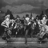 Judy Kuhn (2L), Donna Murphy (3L) and George Rose (C) dancing in a scene from the Broadway production of the musical "The Mystery Of Edwin Drood".