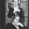 (T-B) John Vickery as Edward "Ned" Sheldon and Peter Michael Goetz as John Barrymore in a scene from the Broadway production of the play "Ned And Jack".