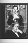 (T-B) John Vickery as Edward "Ned" Sheldon and Peter Michael Goetz as John Barrymore in a scene from the Broadway production of the play "Ned And Jack".