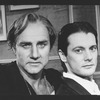 (R-L) John Vickery as Edward "Ned" Sheldon and Peter Michael Goetz as John Barrymore in a scene from the Broadway production of the play "Ned And Jack".