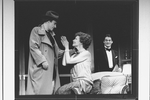 (R-L) John Vickery as Edward "Ned" Sheldon, Barbara Sommers as Ethel Barrymore and Peter Michael Goetz as John Barrymore in a scene from the Broadway production of the play "Ned And Jack".