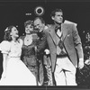 (L-R) Kathy Andrini, Crissy Wilzak, Josef Sommer and Stephen James in a scene from the Broadway production of the musical "The 1940's Radio Hour".