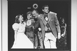 (L-R) Kathy Andrini, Crissy Wilzak, Josef Sommer and Stephen James in a scene from the Broadway production of the musical "The 1940's Radio Hour".