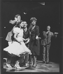 (L-R) Stephen James, Kathy Andrini, Joe Grifasi, Crissy Wilzak and Joseph Sommer in a scene from the Broadway production of the musical "The 1940's Radio Hour".