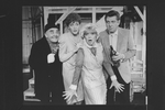 (L-R) Douglas Seale, Linda Thorson, Dorothy Loudon and Brian Murray in a scene from the Broadway production of the play "Noises Off"