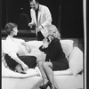 (L-R) Nicola Pagett, Harold Pinter and Liv Ullmann in a scene from a revival of the play "Old Times".