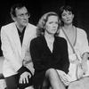 (L-R) Harold Pinter, Liv Ullmann and Nicola Pagett in a scene from a revival of the play "Old Times".