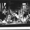 Ron Moody (C) in a scene from the Broadway revival of the musical "Oliver".