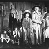 Ron Moody (2R) in a scene from the Broadway revival of the musical "Oliver".