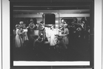 Imogene Coca (C) in a scene from the Broadway production of the musical "On The Twentieth Century"