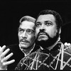(R-L) James Earl Jones and Christopher Plummer in a scene from the Broadway revival of the play "Othello".