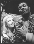 Moses Gunn and Roberta Maxwell in a scene from the American Shakespeare Festival production of the play "Othello".