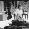 Elizabeth McGovern and George N. Martin in a scene from the off-Broadway production of the play "Painting Churches"