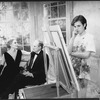 (R-L) Elizabeth McGovern, George N. Martin and Marian Seldes in a scene from the off-Broadway production of the play "Painting Churches"
