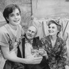 (L-R) Elizabeth McGovern, George N. Martin and Marian Seldes in a scene from the off-Broadway production of the play "Painting Churches"